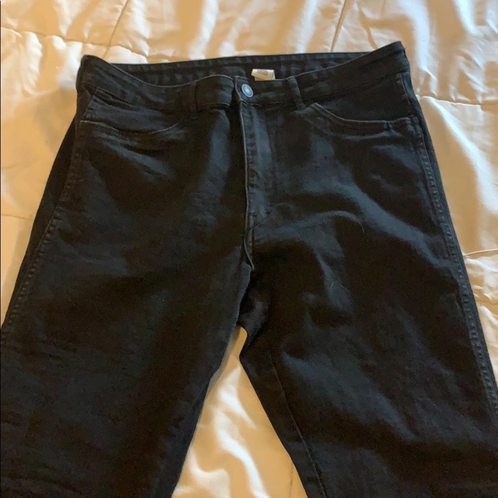 Black bootcut/wide leg black jean
